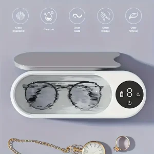 Comprehensive cleaning, multifunctional cleaning - portable, rechargeable battery USB power supply | High frequency vibration cleaning machine, multi-purpose cleaning for jewelry, glasses, watches, etc. | Easy home use